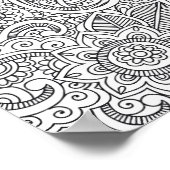 Abstract Poster voor paisleykleurige florale paisl (Hoek)