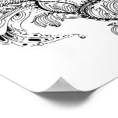 Abstract Poster voor paisleykleurige florale paisl (Hoek)