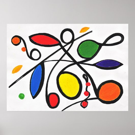 Abstract Poster voor primaire kleuren (Voorkant)