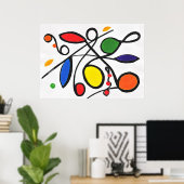 Abstract Poster voor primaire kleuren (Thuiskantoor)