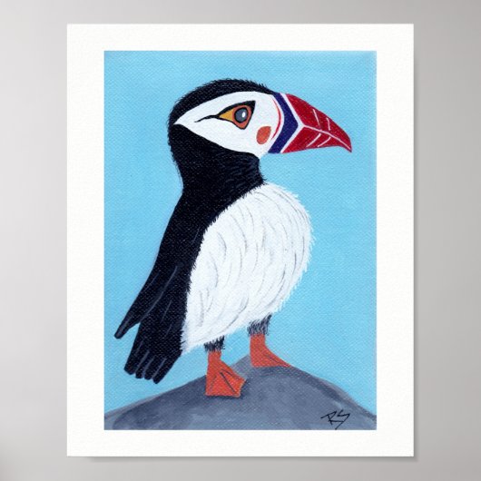 Abstract Poster voor Puffin Folk (Voorkant)