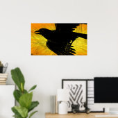 Abstract Poster voor zwarte-crèmebeker (Thuiskantoor)