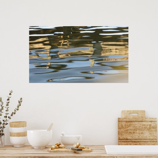Abstract poster waterrimpel (Keuken)