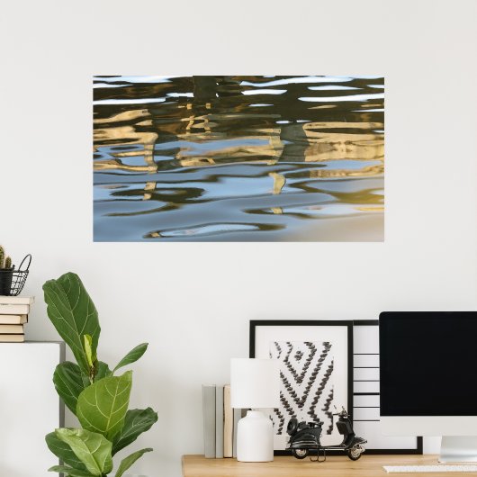 Abstract poster waterrimpel (Thuiskantoor)