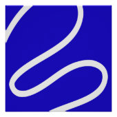 Abstract Poster – White Lines on Blue (Voorkant)