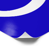 Abstract Poster – White Lines on Blue (Hoek)