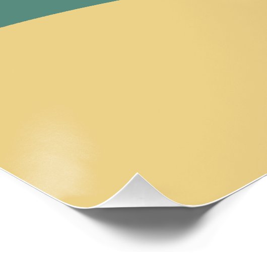 Abstract Poster – Yellow Lines on Beige (Hoek)