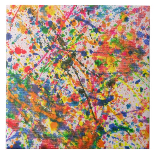 Abstract - Potlood - Mardi Gras Tegeltje (Voorkant)