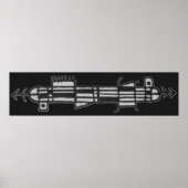 Abstract potlood schetsmatige compositie poster (Voorkant)