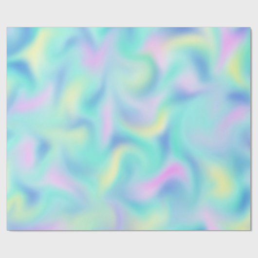 Abstract Pretty Pastel Swirls Pattern Cadeaupapier (Vlak)