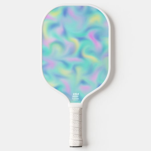 Abstract Pretty Pastel Swirls Pattern Pickleball Paddle (Voorkant)