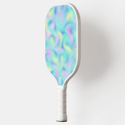 Abstract Pretty Pastel Swirls Pattern Pickleball Paddle (Links)