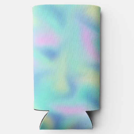 Abstract Pretty Pastel Swirls Pattern Seltzer Blikjeskoeler (Achterkant)