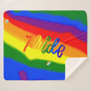Abstract Pride Regenboog Sherpa Deken