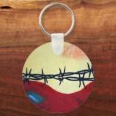 Abstract - prikkeldraad sleutelhanger (Voorkant)