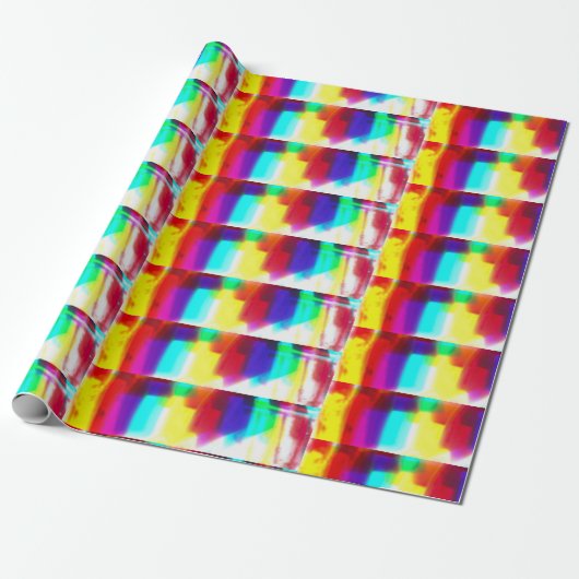Abstract primair regenboogpapier van Popart Cadeaupapier (Uitgerold)