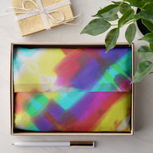 Abstract primair regenboogweefselpapier van Popart Tissuepapier (Geschenk)