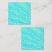 Abstract Print Seafoam Groene Oorbellen Display Ka Vierkante Visitekaartje (Voorkant / Achterkant)