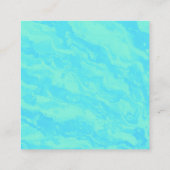 Abstract Print Seafoam Groene Oorbellen Display Ka Vierkante Visitekaartje (Achterkant)