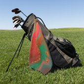 Abstract productpatroon. golfhanddoek (Groen)