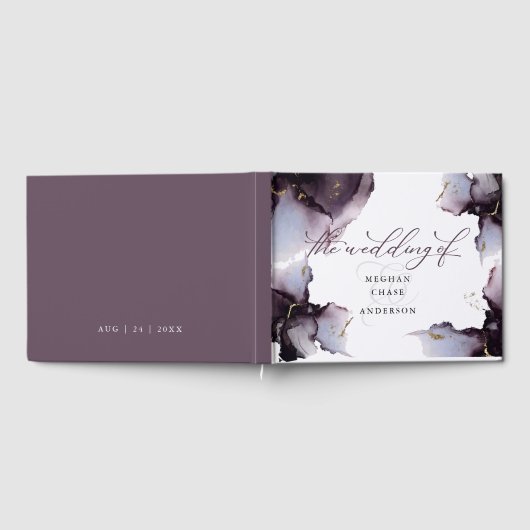 Abstract proefboek Amethyst Geode Guest Gastenboek