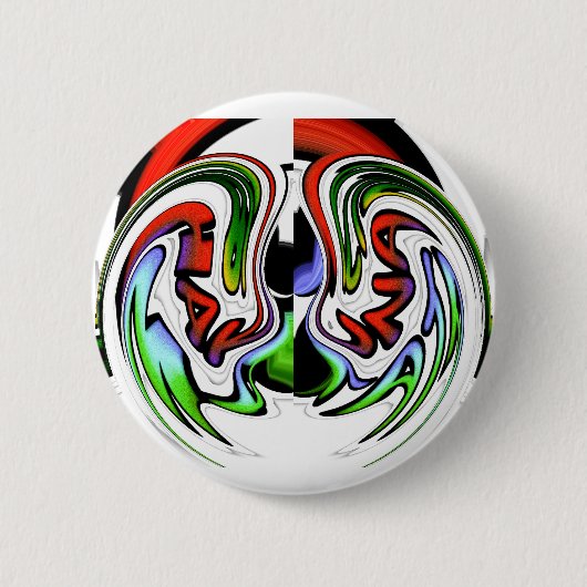 Abstract Profiel Kunstprint Ronde Button 5,7 Cm (Voorkant)