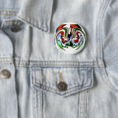 Abstract Profiel Kunstprint Ronde Button 5,7 Cm (In situ)