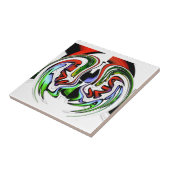 Abstract Profiel Kunstprint Tegeltje (Zijkant)