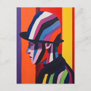 Abstract Profiel met Derbyhoed Briefkaart
