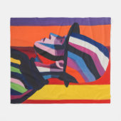 Abstract Profiel met Derbyhoed Fleece Deken (Voorkant (Horizontaal))