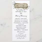 Abstract programma Floral Wedding Programmakaart (Voorkant)