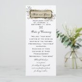 Abstract programma Floral Wedding Programmakaart (Staand voorkant)