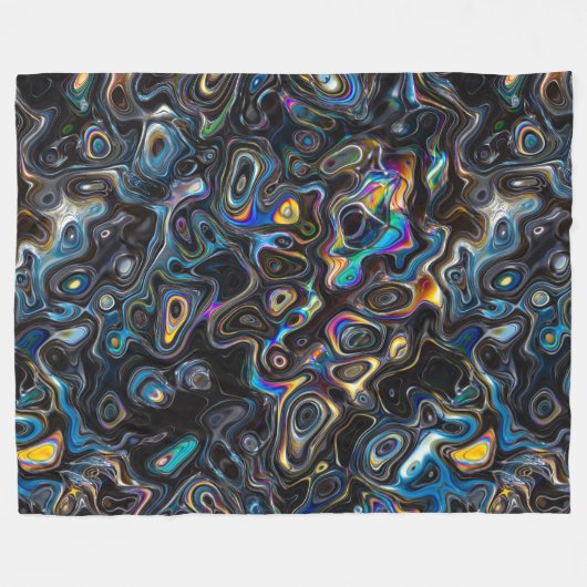 Abstract Psychedelic Pattern Fleece Deken (Voorkant (Horizontaal))