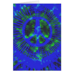Abstract Psychedelic Stropdas-Dye Peace Sign