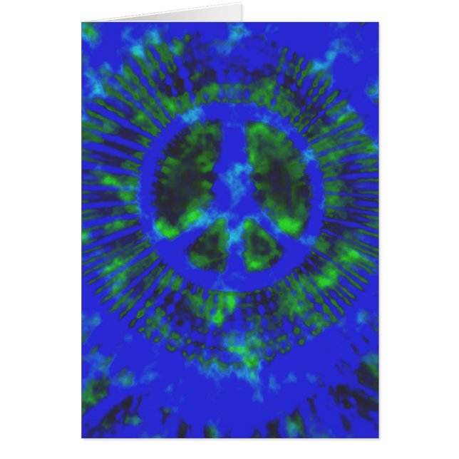 Abstract Psychedelic Stropdas-Dye Peace Sign (Voorkant)