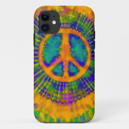 Abstract Psychedelic Stropdas-Dye Peace Sign iPhone 11 Hoesje