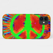 Abstract Psychedelic Stropdas-Dye Peace Sign Case-Mate iPhone Case (Achterkant (horizontaal))