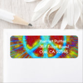 Abstract Psychedelic Stropdas-Dye Peace Sign Etiket (Insitu)