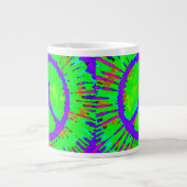 Abstract Psychedelic Stropdas-Dye Peace Sign Grote Koffiekop (Voorkant)