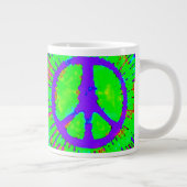 Abstract Psychedelic Stropdas-Dye Peace Sign Grote Koffiekop (Rechts)
