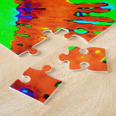 Abstract Psychedelic Stropdas-Dye Peace Sign Legpuzzel (Zijkant)