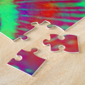 Abstract Psychedelic Stropdas-Dye Peace Sign Legpuzzel (Zijkant)