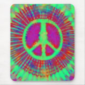 Abstract Psychedelic Stropdas-Dye Peace Sign Muismat (Voorkant)