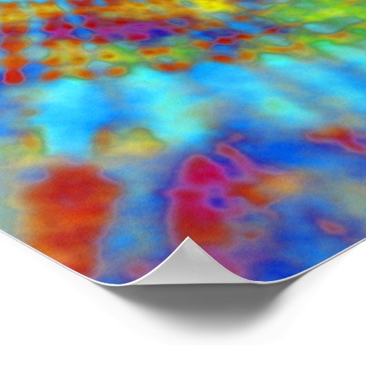 Abstract Psychedelic Stropdas-Dye Peace Sign Poster (Hoek)