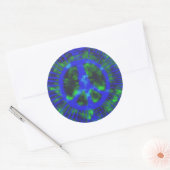 Abstract Psychedelic Stropdas-Dye Peace Sign Ronde Sticker (Envelop)