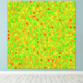 Abstract psychedelisch geometrisch patroon canvas afdruk (Insitu (Houten vloer))