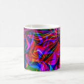 Abstract psychedelisch kleurig rood koffiemok (Center)