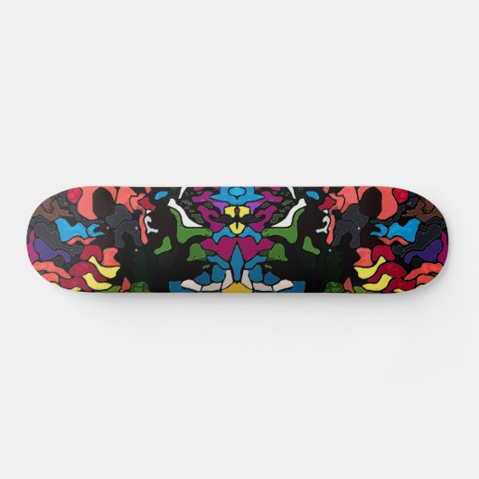Abstract psychedelisch ontwerp van Medusa Persoonlijk Skateboard (Horizontaal)
