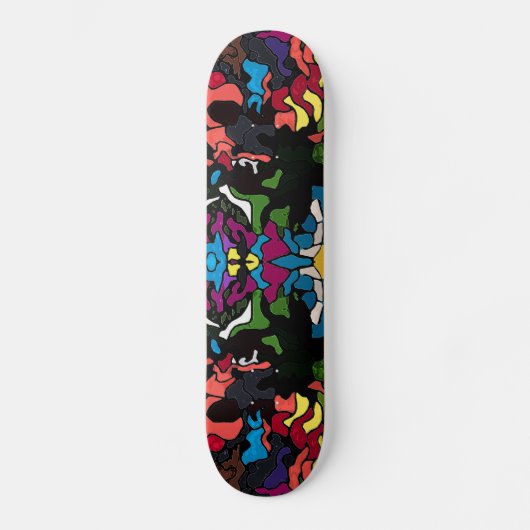 Abstract psychedelisch ontwerp van Medusa Persoonlijk Skateboard (Voorkant)