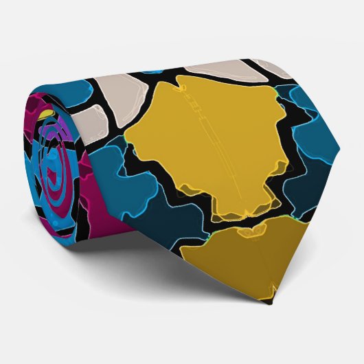 Abstract psychedelisch ontwerp van Medusa Stropdas (Opgerold)